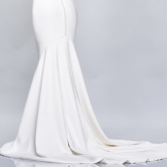 Theia Flora Wedding Dress (long sleeve, sheath) - Picture 11 of 11